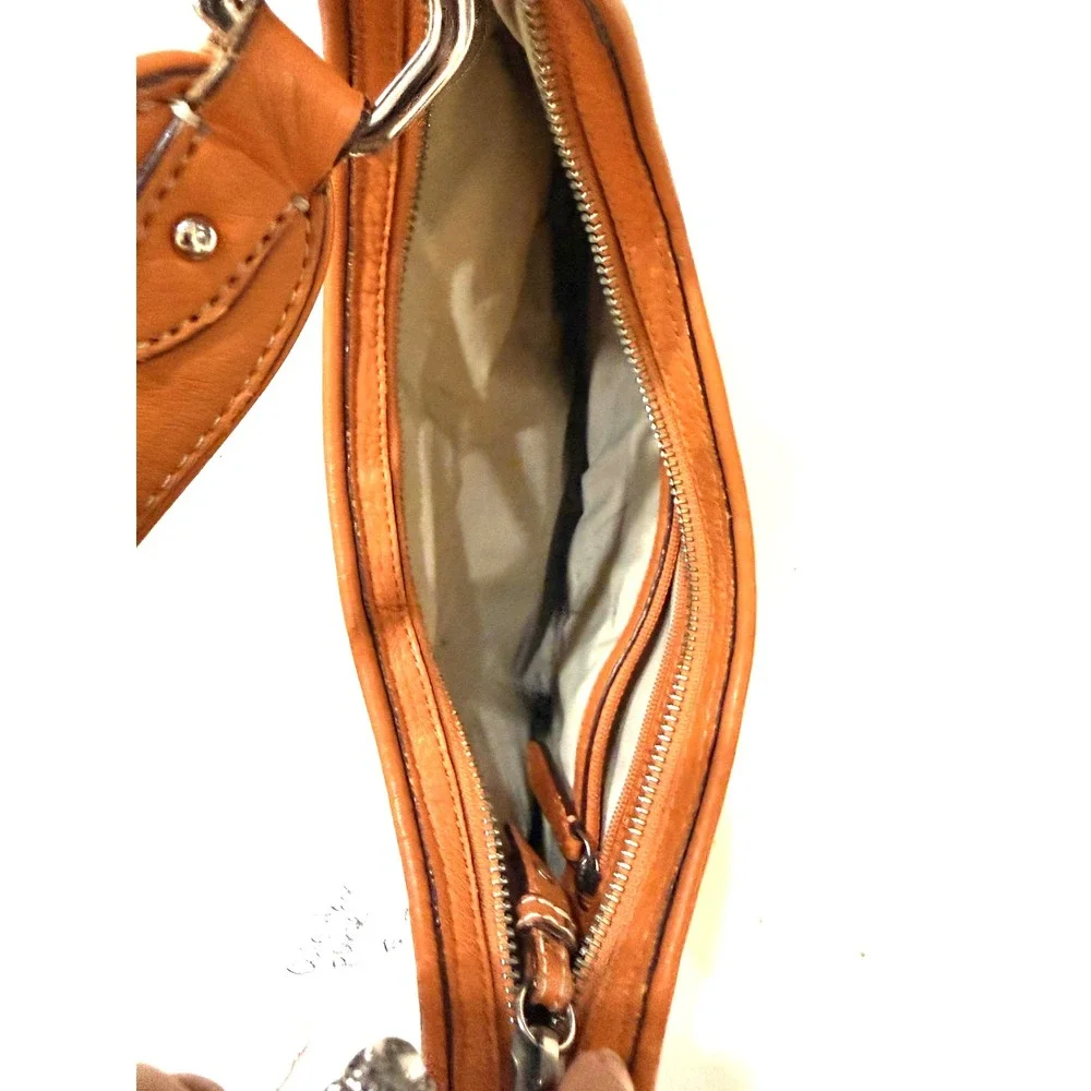 Vintage Cole Haan Hobo Bag Brown Leather Shoulder Purse Y2K